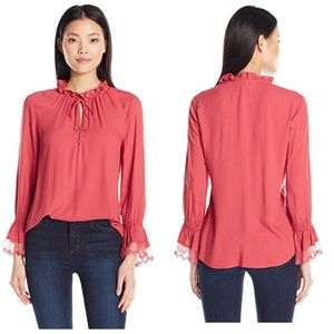 Ella Moss Stella Lace blouse in Mulberry